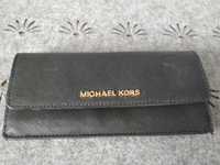 Portfel Michael Kors MONEY PIECES FLAT WALLET - używany, czarny