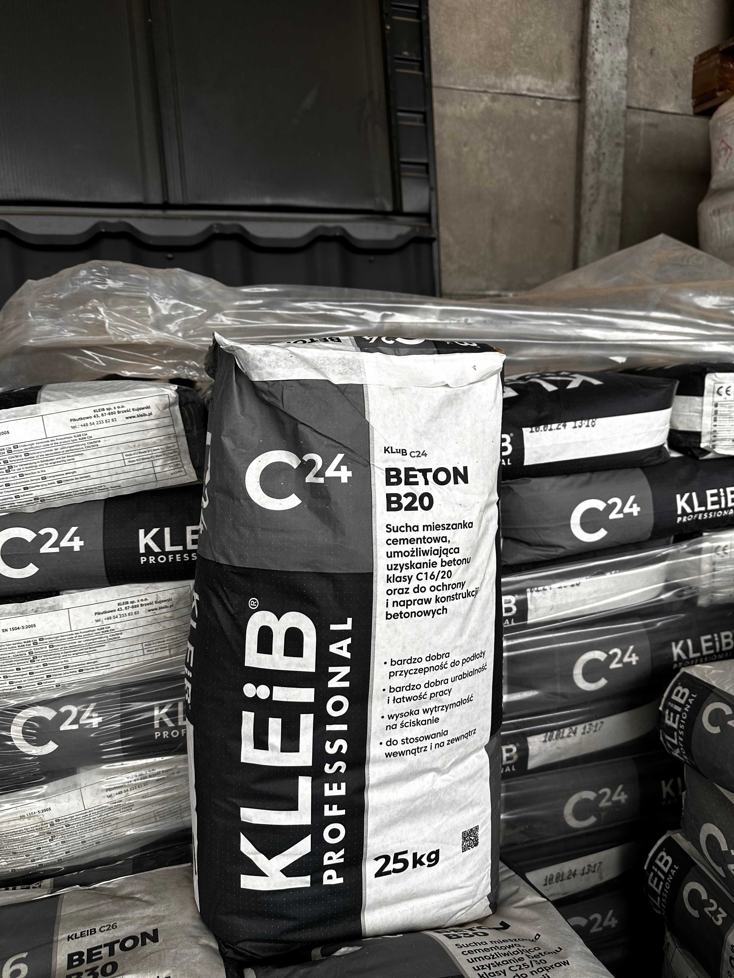 KLEIB C24 - Beton B20 - Sucha mieszanka cementowa - C16/C20