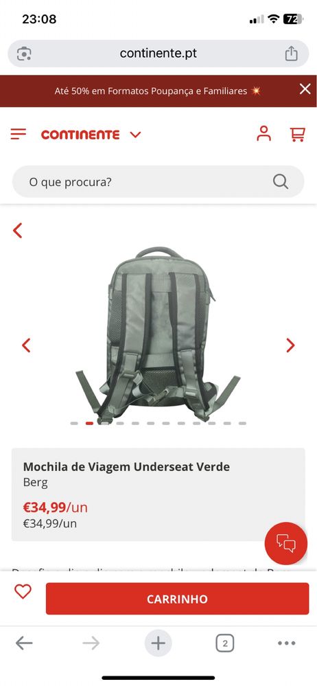 Mochila Berg Viagem Nunca Usada