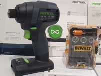 Komplet bity DEWALT i zakrętarka udarowa FESTOOL TID 18 nowa