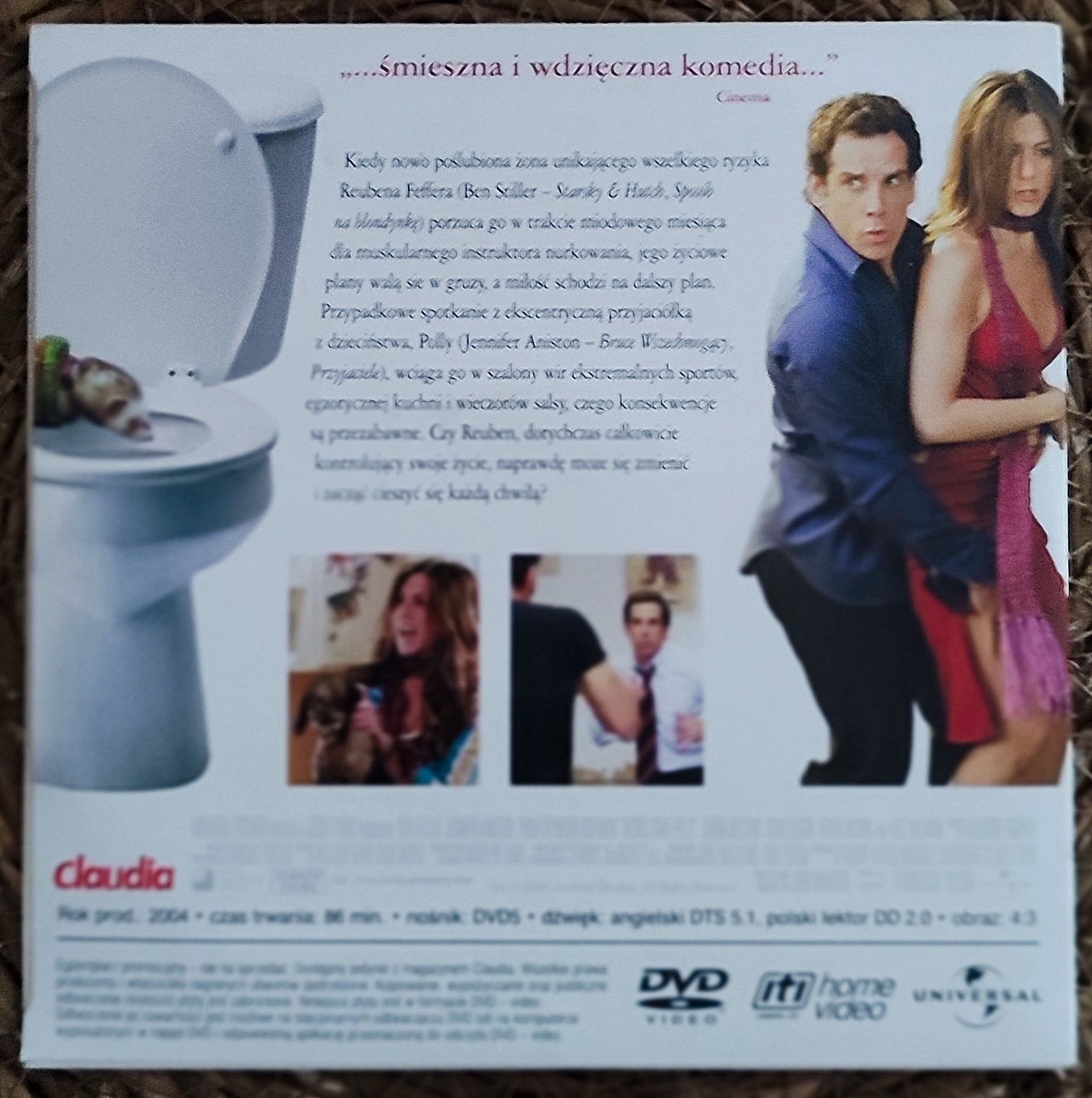 Nadchodzi Polly film płyta DVD komedia Jennifer Aniston Ben Stiller