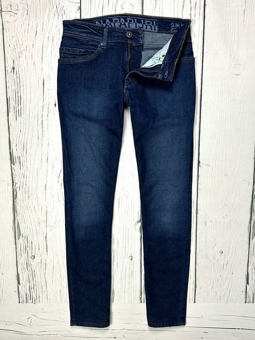 Napapijri Lund Jeansy Męskie Spodnie Slim Fit Logowane r. W29