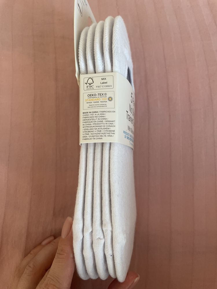 5 пар слідів (no show trainer socks) від Primark