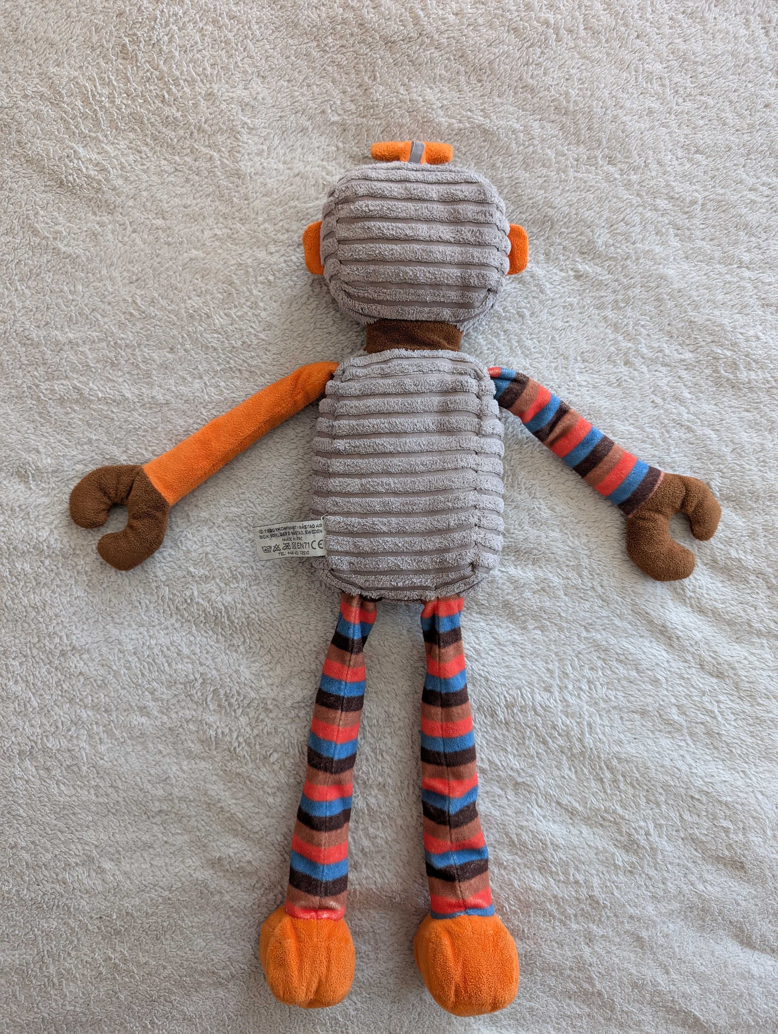 Duża szara kolorowa maskotka robot Robokidz by Teddykompaniet