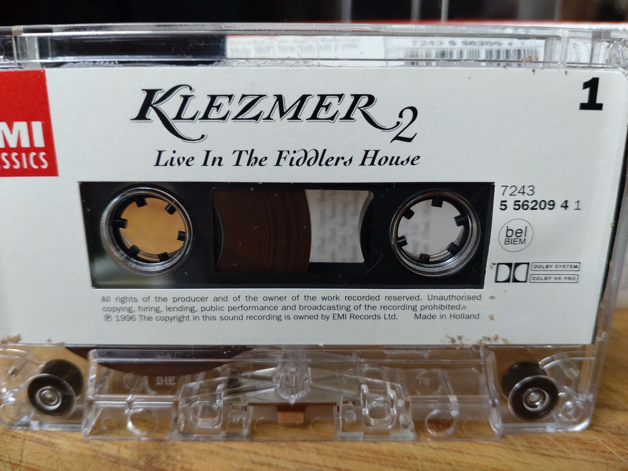 Kaseta do odsłuchu Itzbak Perlman Live In The Fiddlers House koncert
