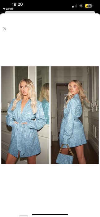 Пиджак платье кожа крокодила pretty little thing