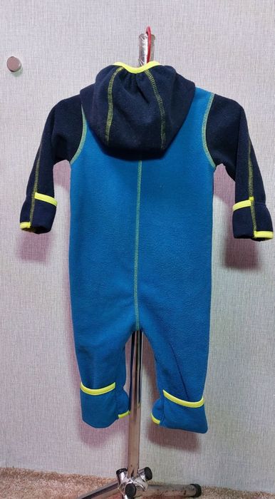 Комбинезон флисовый Lupilu, флиска, поддева. 62-68 р., на 3-6 мес.