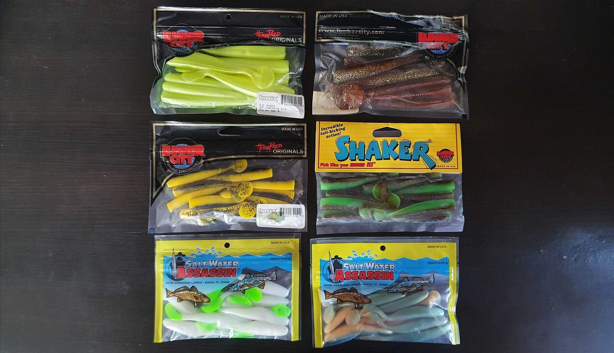 Guma Lunker City i Bass Assassin 6 paczek MIX 56 sztuk - OKAZJA