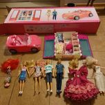 Barbie zestaw  lalki lalka szafa auto ubrania