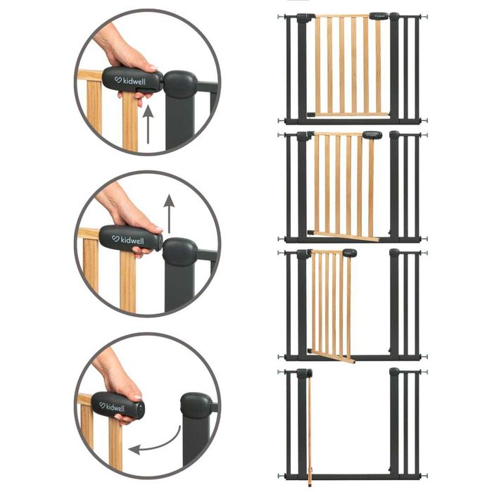 Bramka zabezpieczająca Kidwell Trasti 75-105 cm