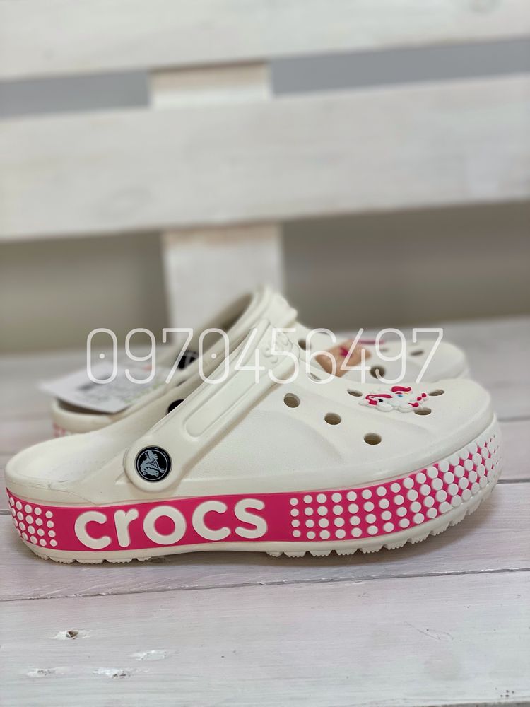 Жіночі Crocs Кроксы Женские Белые Logo Motion