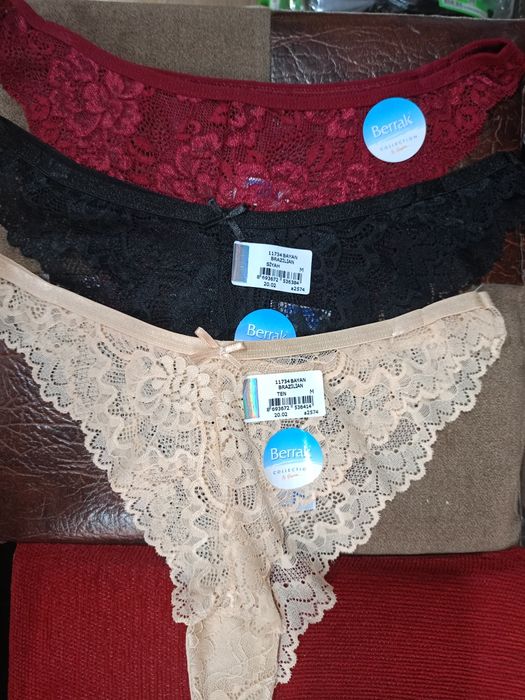 Трусики жіночі ажурні, розмір М, L XL колір беж чорний бордо Berrak