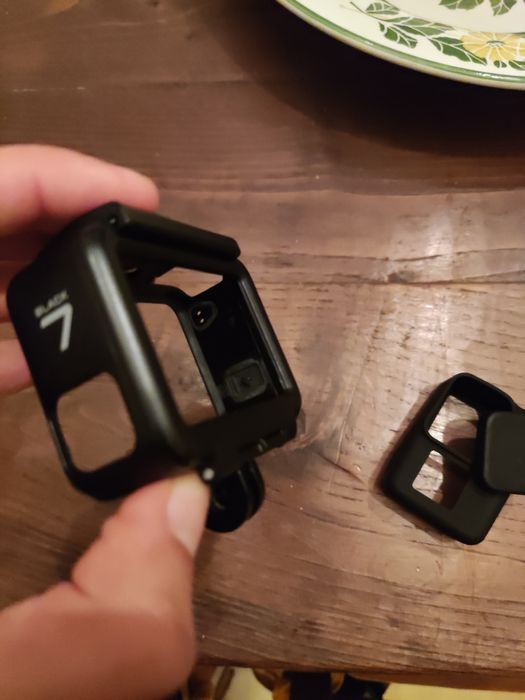 Gopro 7 black, caixa protetora e capa de silicone