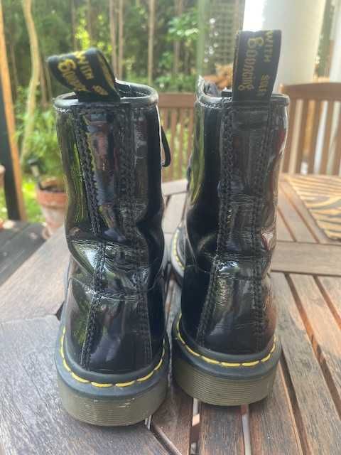Glany trzewiki Dr Martens 1450 oryginalne czarne lakierowane, rozm. 38