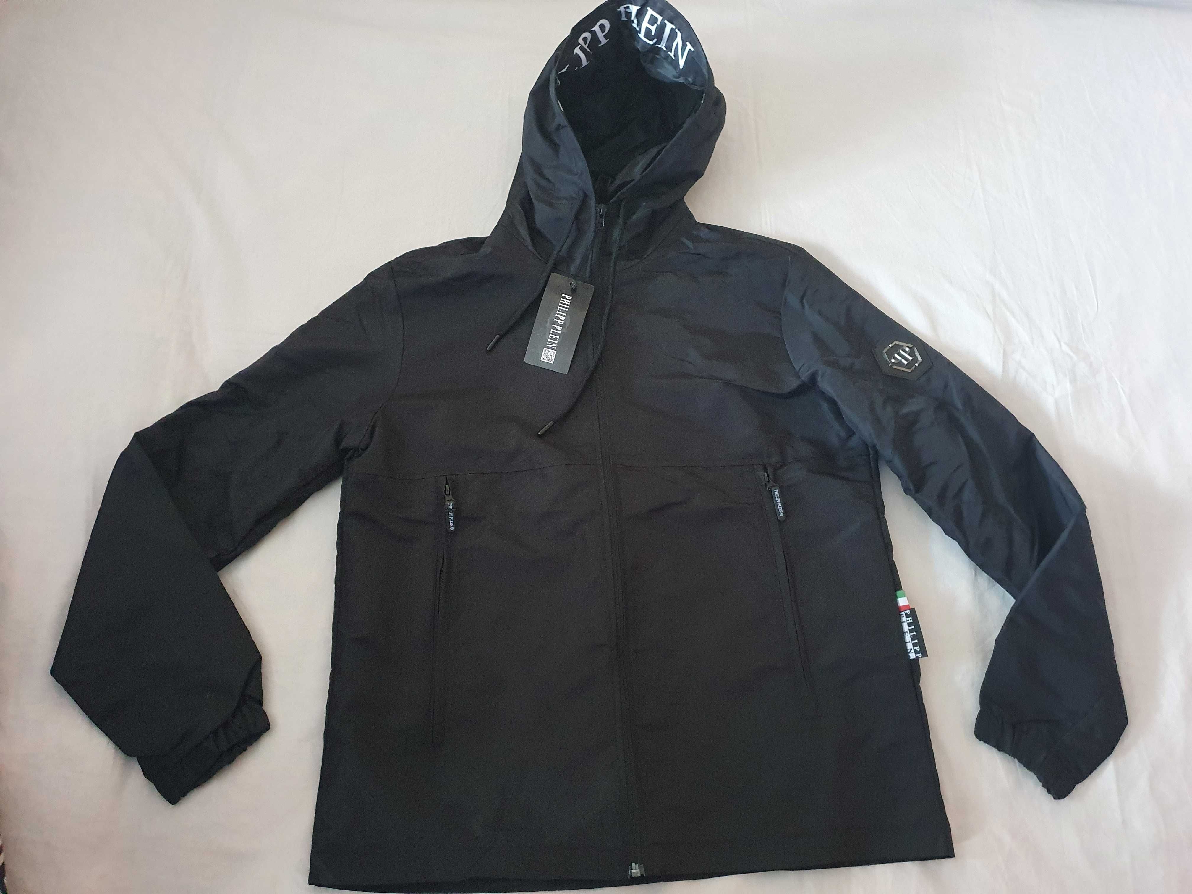 NOWA męska kurtka Philipp Plein przeciwdeszczowa PP wiatrówka L XL