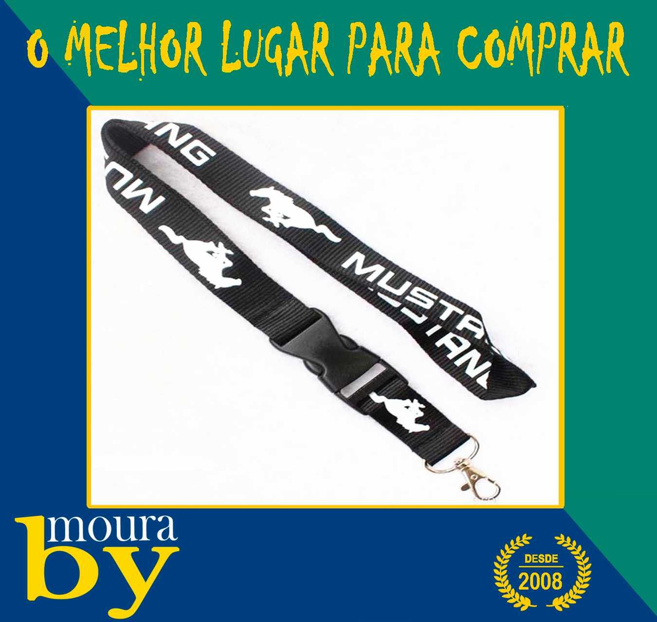 Fita de pescoço e porta chaves Mustang Ford