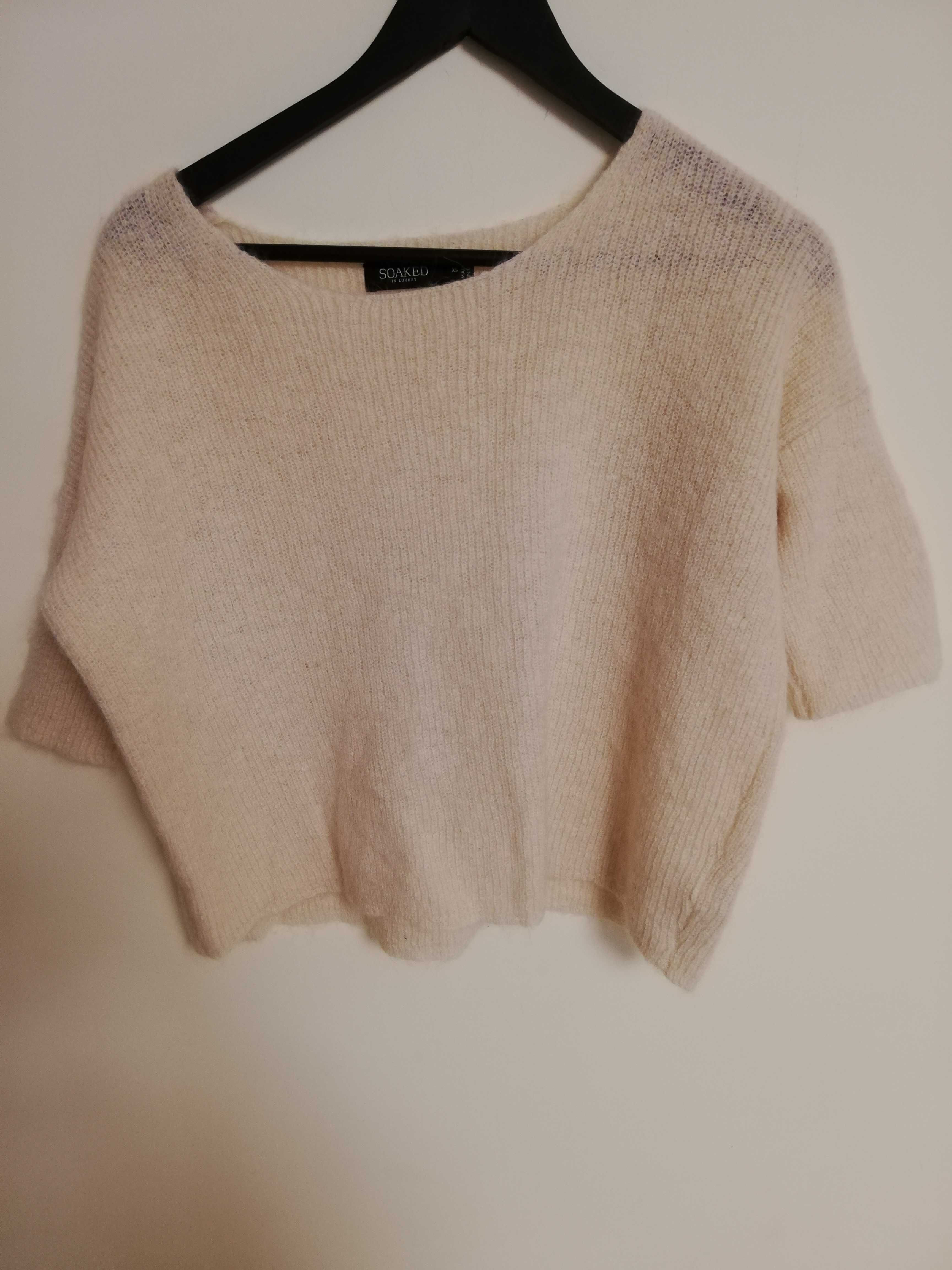 sweter Soaked in Luxury xs s 34 36 biały