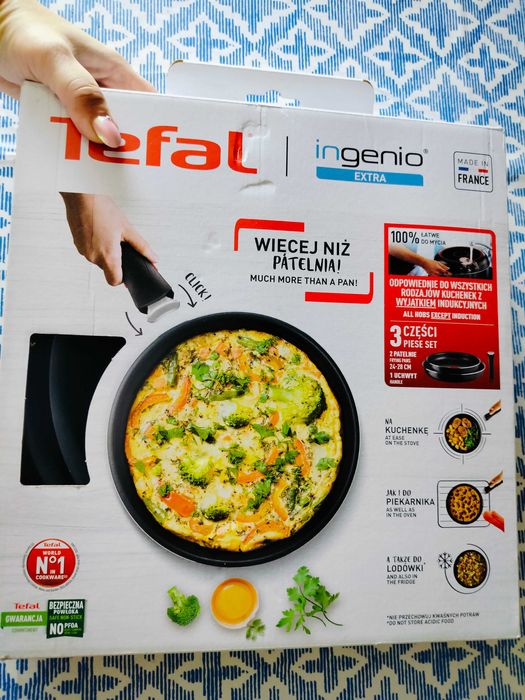 Patelnie Tefal Ingenio 28 i 24 cm non-stick nieprzywierające z rączką