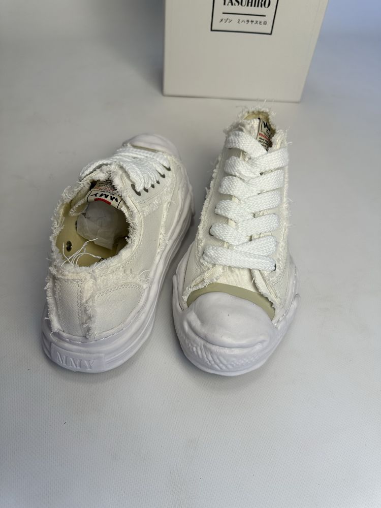 MMY Maison Mihara Yasuhiro white distressed білі кеди кеды кросовки 43