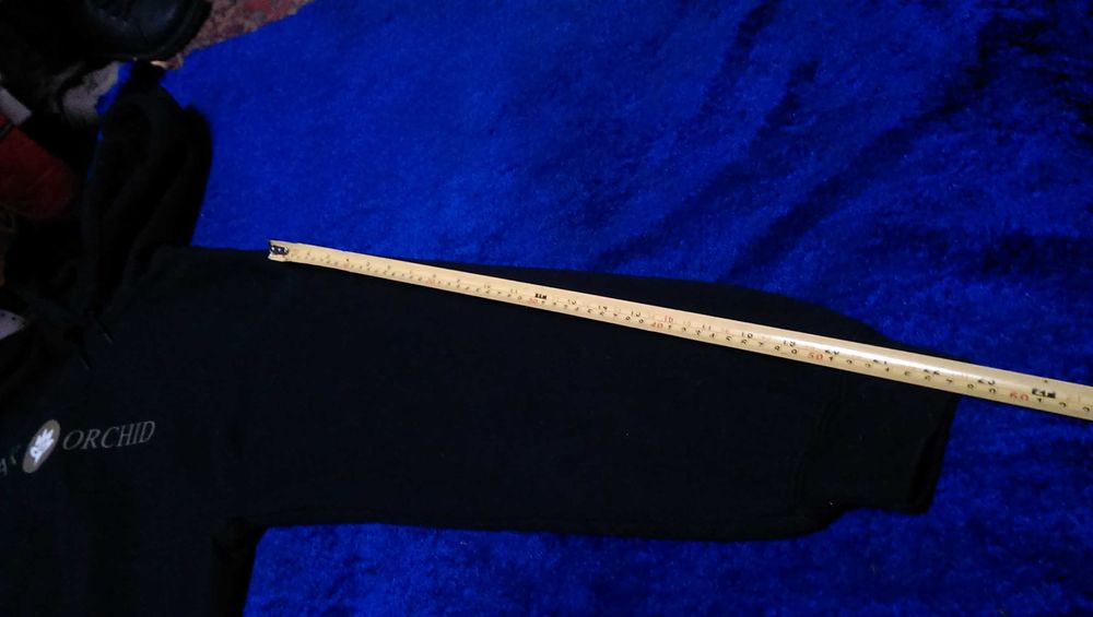 Черная толстовка с капюшоном - Балахон Gildan Heavy Blend размера L-XL