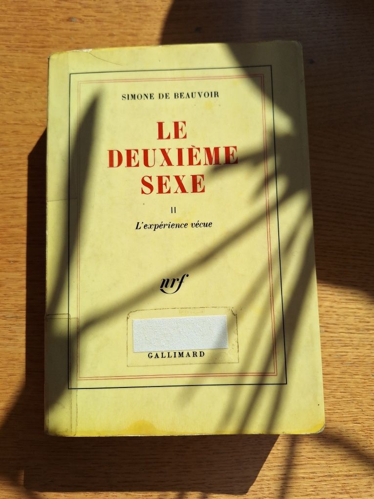 Książka po francusku simone de beauvoir le deuxieme sexe druga płeć