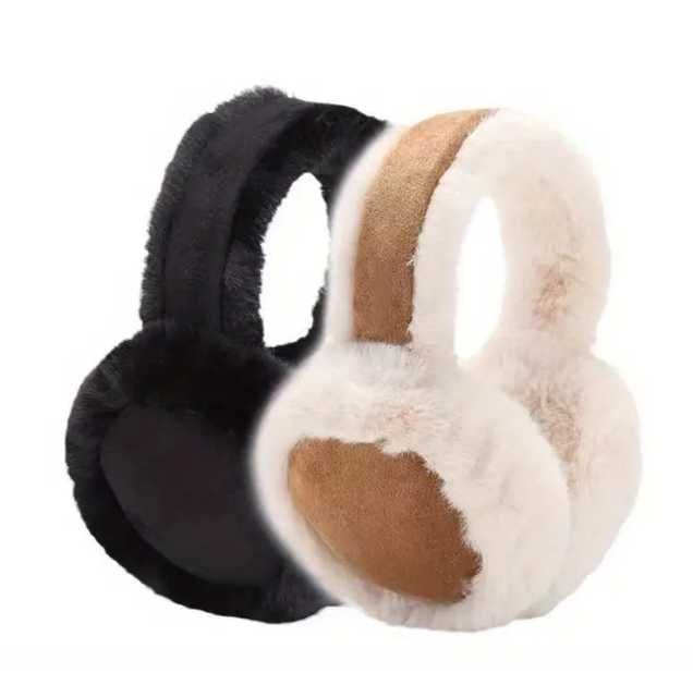Теплі навушники хутро замшеві вушка зимові наушники хутряні жіночі