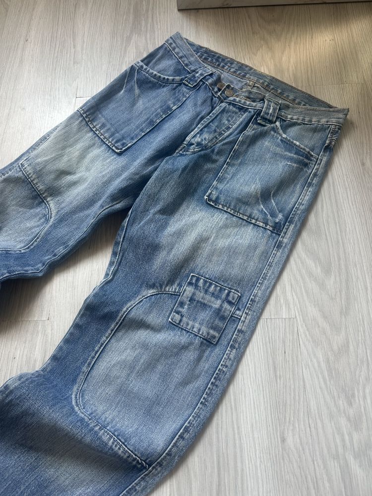 Мужские широкие джинсы Japanese Style Washed Balenciaga Style