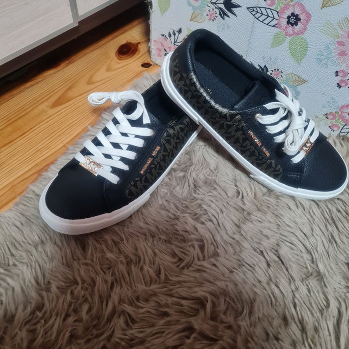 Michael Kors tenisówki czarne izetta r. 36 logowane sneakersy niskie t