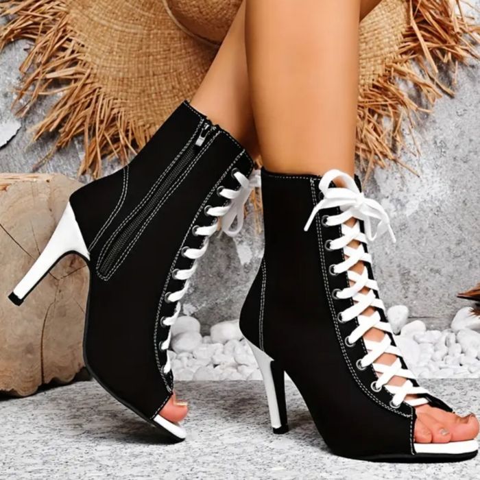 Туфлі High heels зі змійкою збоку Чорні .Хай хілс  Хилсы