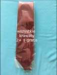 Krawat nowy E Venzo z wyszytym napisem VOBIS bordowy 2+1 Dzień Taty