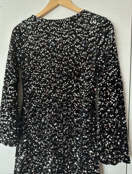 NOWA włoska sukienka sylwestrowa Lamiar cekiny Italy rozmiar uni