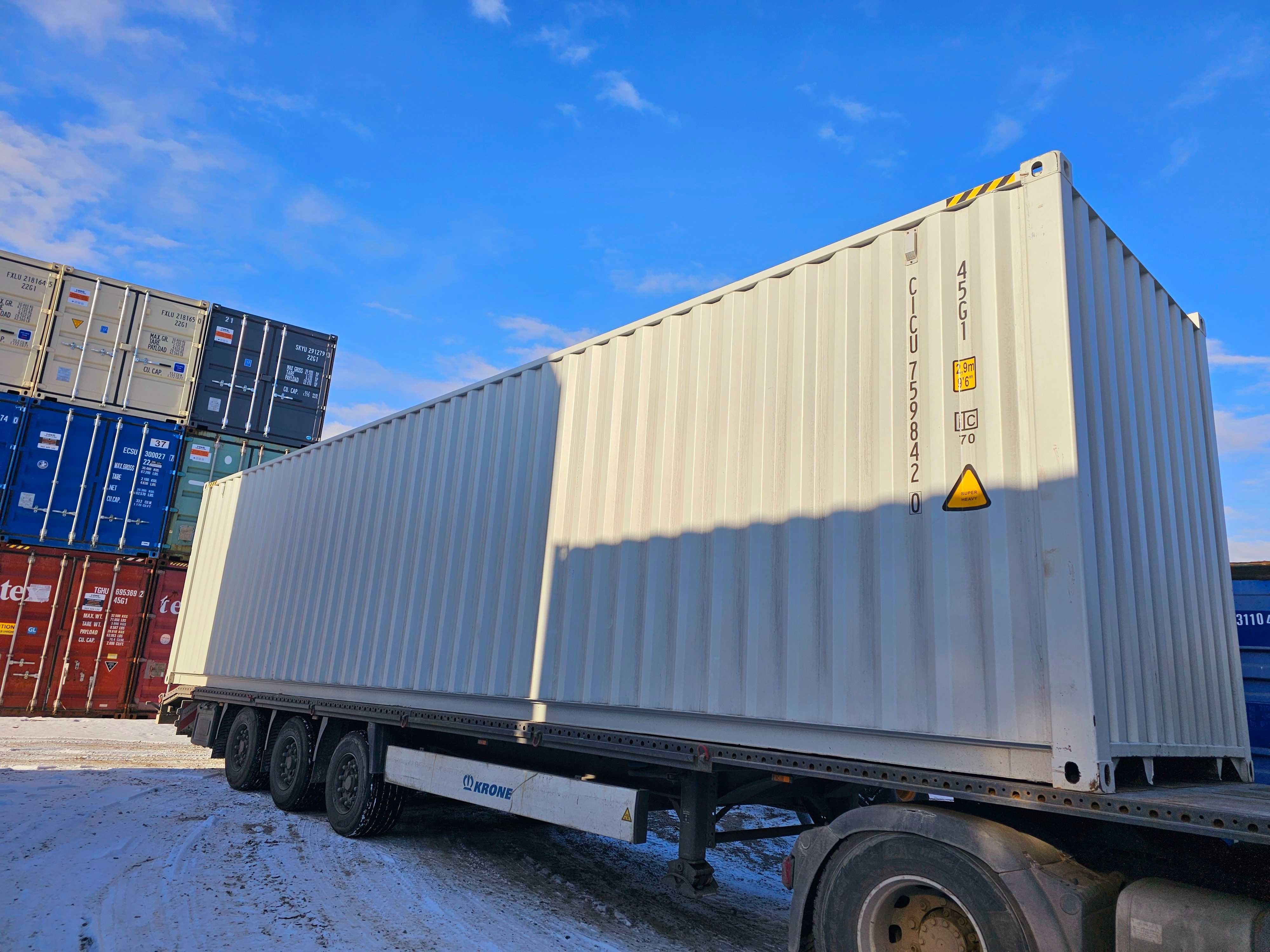 kontener morski 40HC ONE WAY r. 2025, 12m, magazyn, garaż + transport