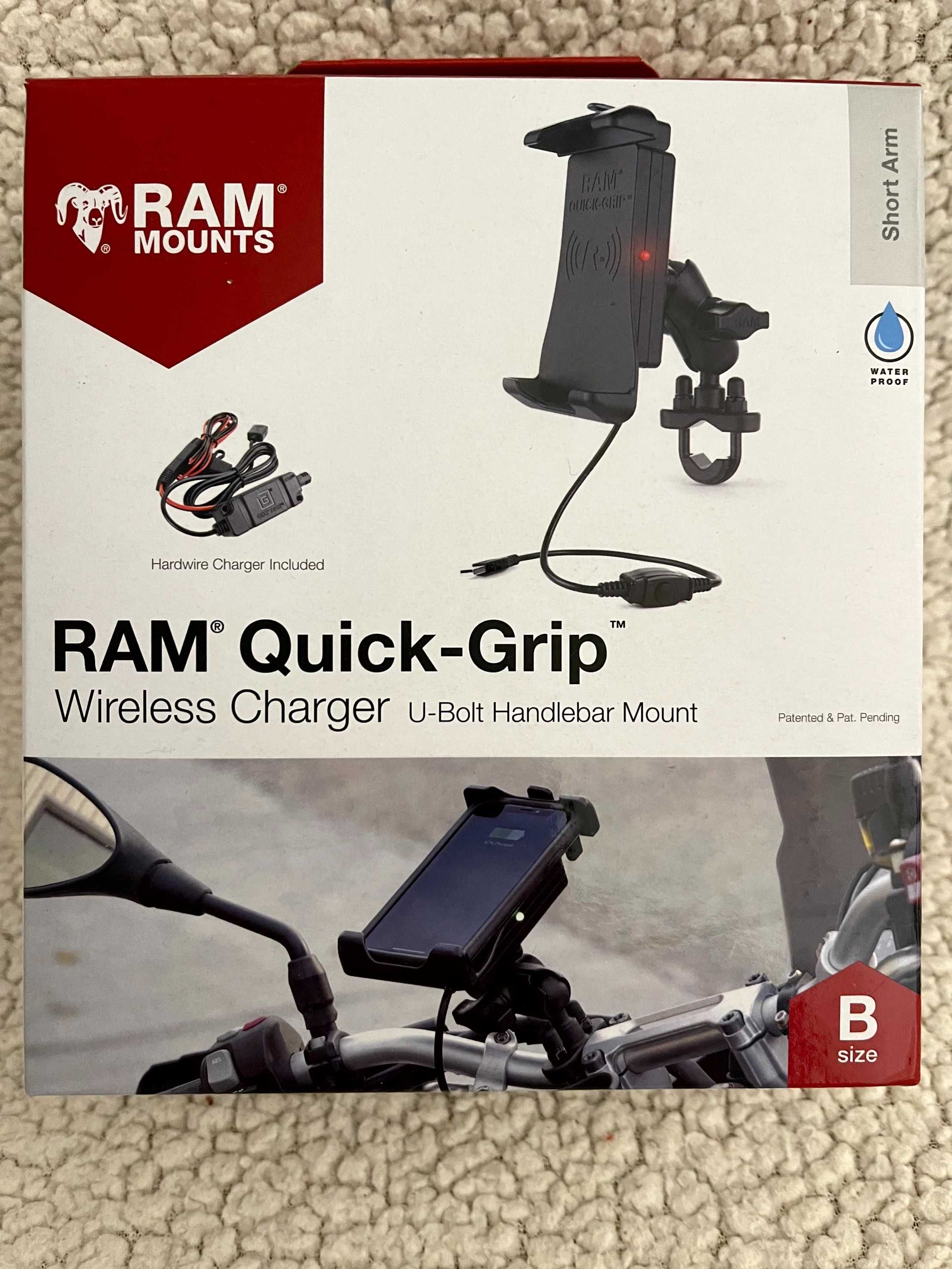 Carregador Wireless Mota - RAM® Quick-Grip™ 15W Waterproof