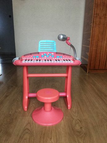 Pianino dla dzieci z mikrofonem i krzesełkiem
