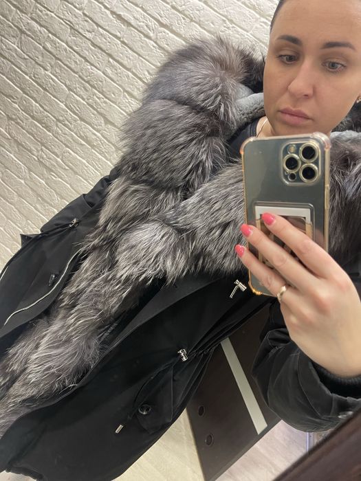 Парка с мехом чернобурки