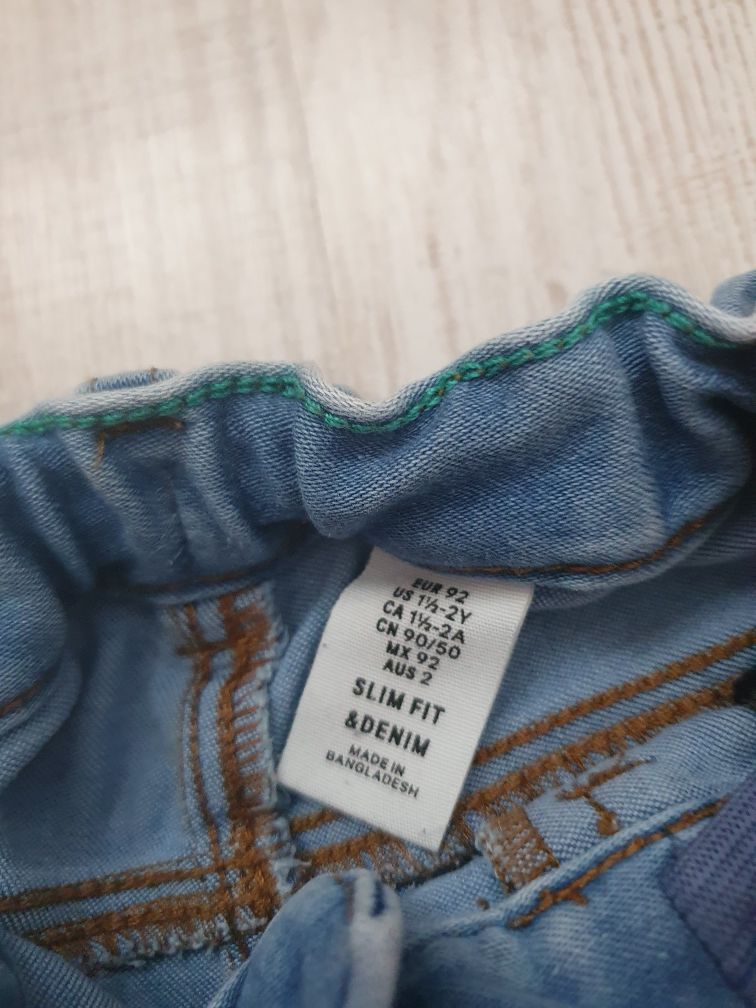 Stan idealny. Jeansy H&M Slim Fit roz. 92