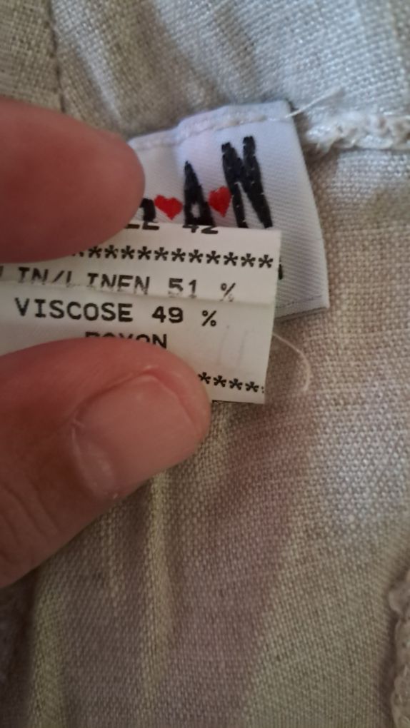 Calças Morgan de linho com viscose de mulher