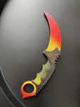 Drewniany NÓŻ KARAMBIT cieniowany SUNSET