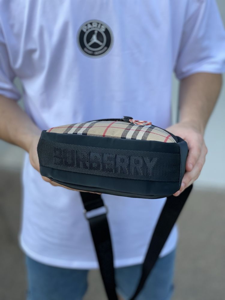 Чоловіча сумка Burberry мужская сумка барсетка мессенджер через плечо