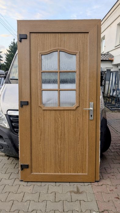 KR HAUS drzwi 114x226 zewnętrzne pcv ciepłe używane okna drzwi POZNAŃ
