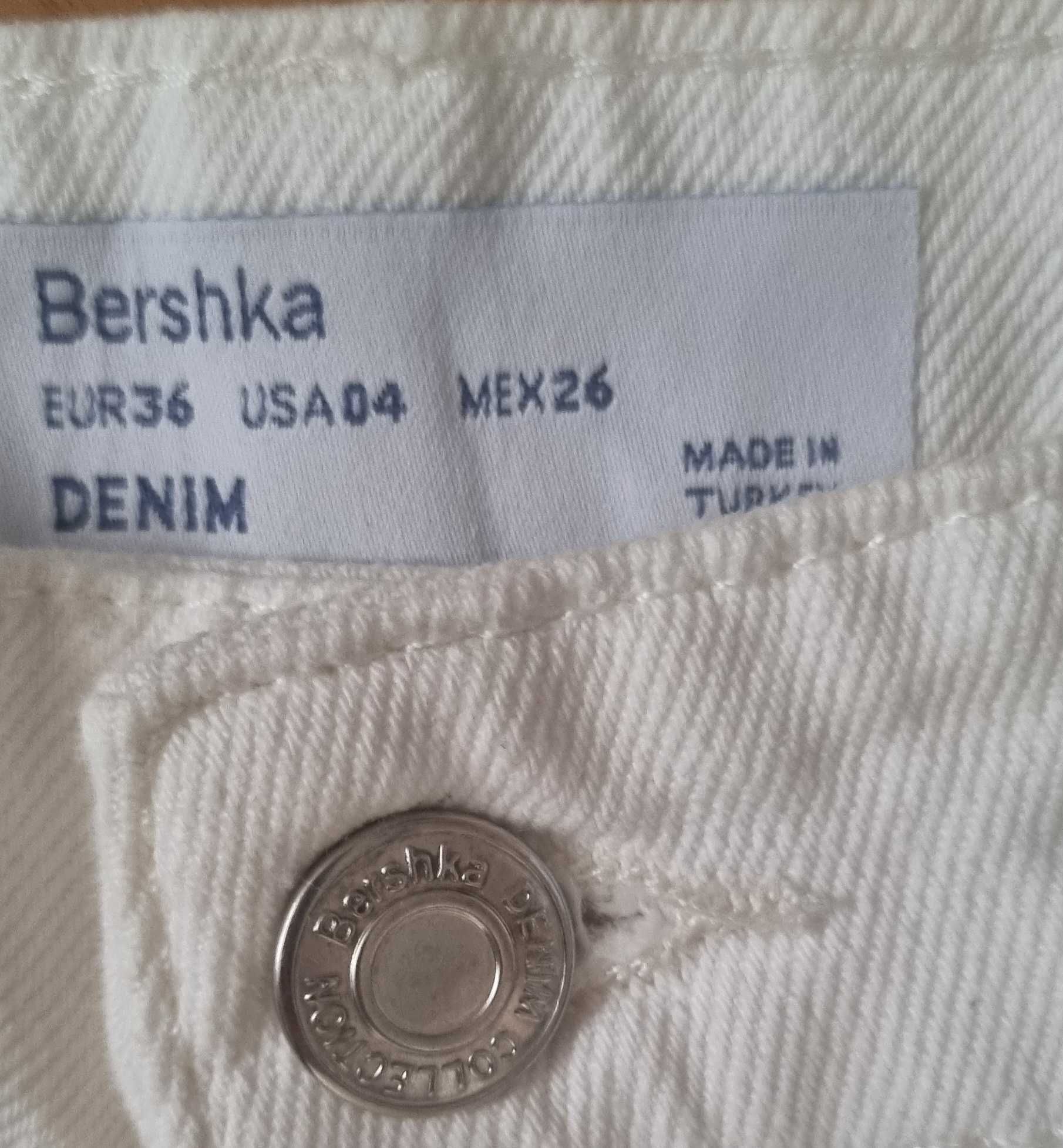 Spodnie jeansowe damskie białe 36