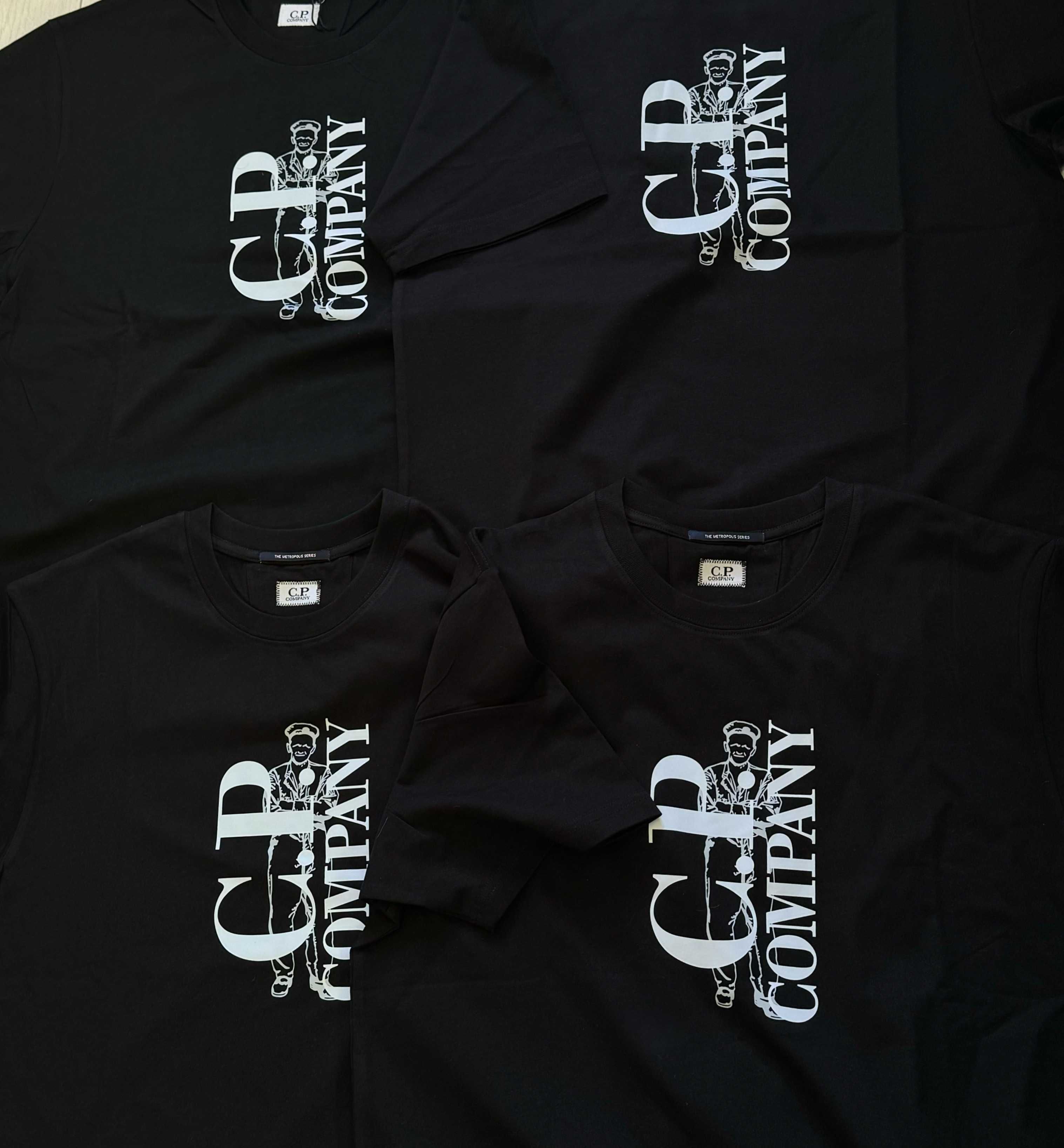 Футболка C.P. Company(M,L). Футболка Сіпі Компані у чорному кольорі.