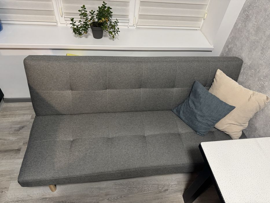 Диван розкладний HOLSTED сірий/натуральний з Jysk