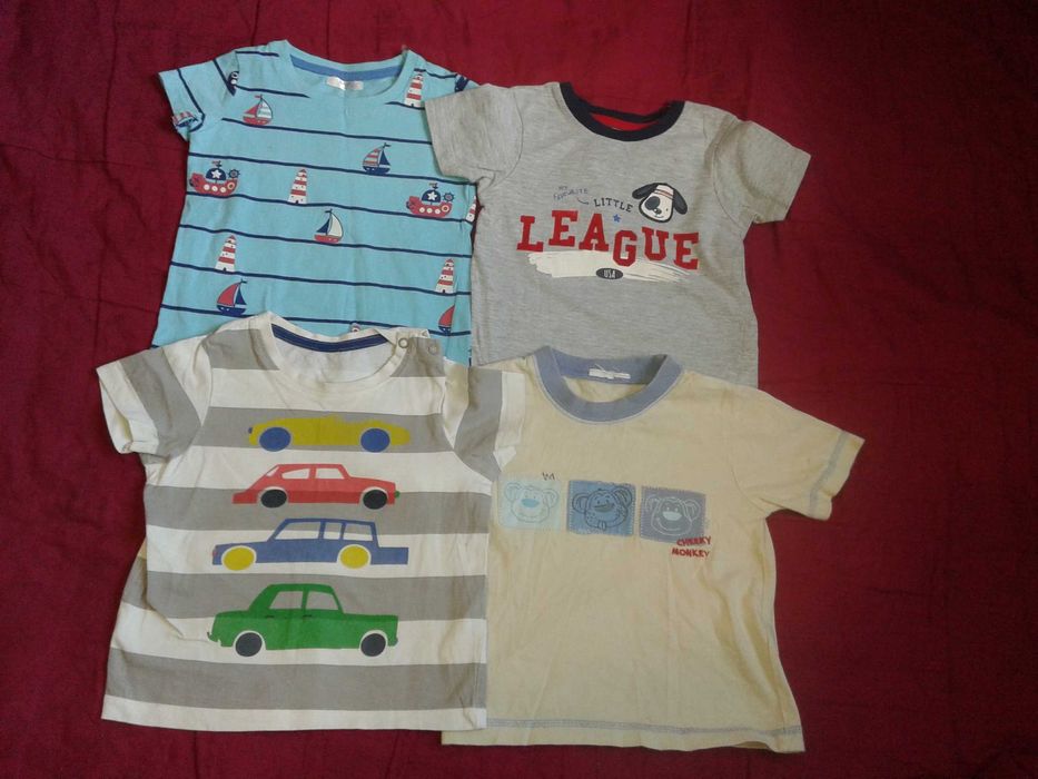 Zestaw koszulek chłopięcych 74/80 Primark i inne