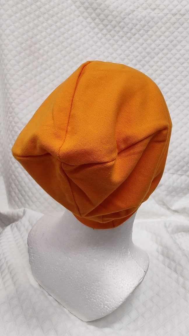 Czapka beanie damska męska unisex pomarańczowa bawełniana