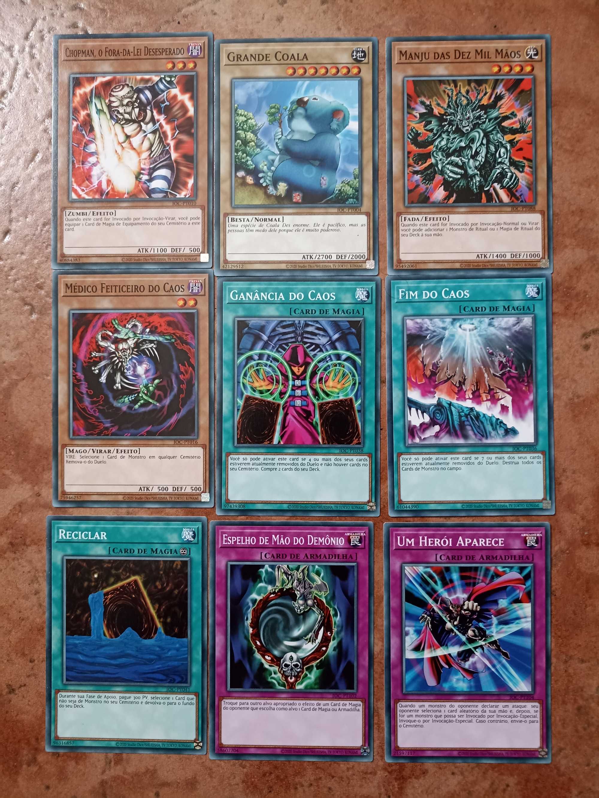 45 Cartas Yu-Gi-Oh! (Comuns)