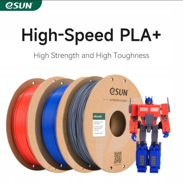 eSun PLA+HS Filament czarny 1.75mm 1kg papierowa szpula