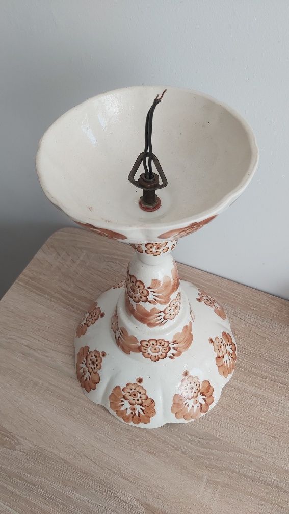 Lampa Fajans Włocławek porcelana stara