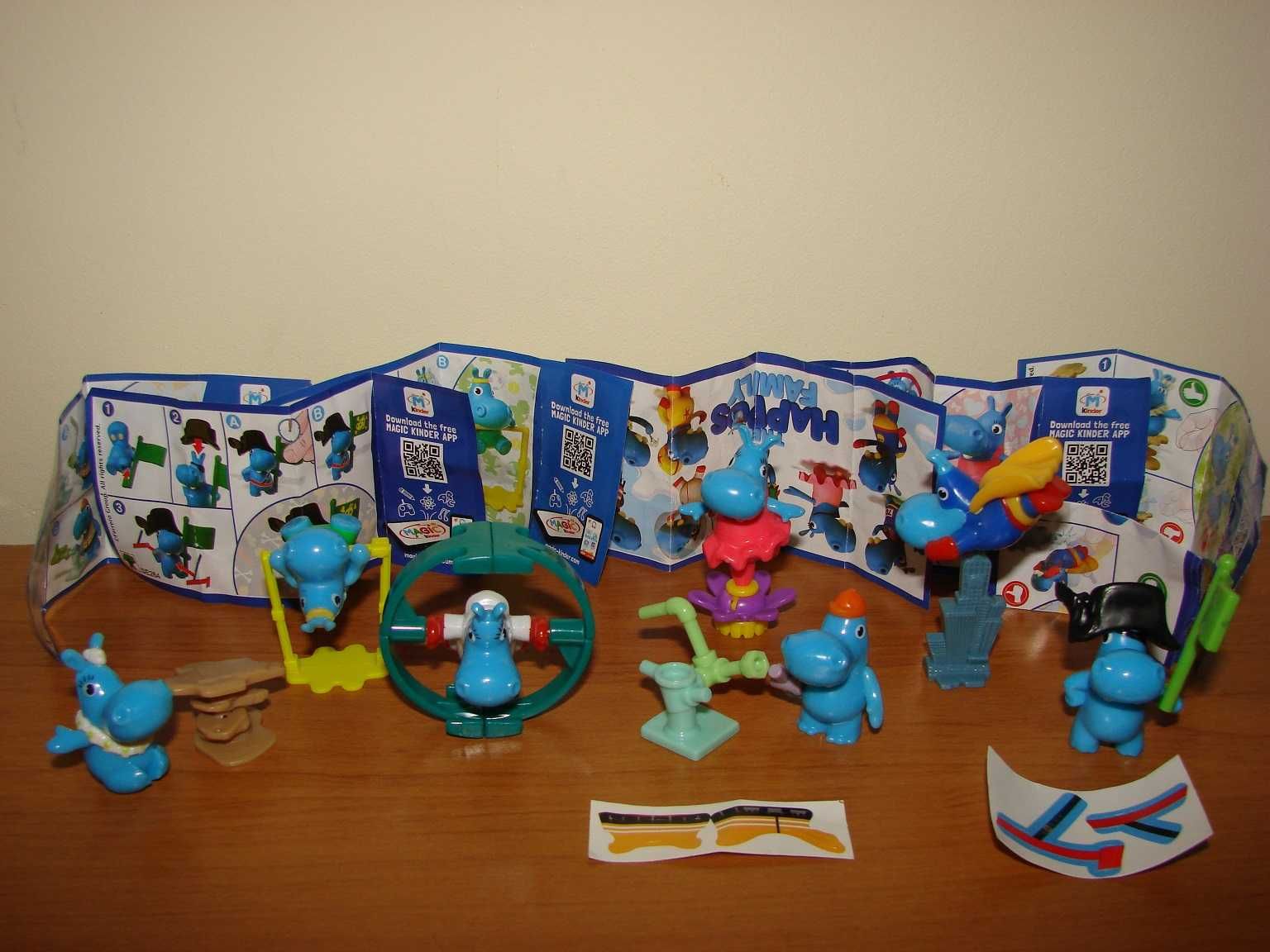 NOWE figurki kinder seria Happy Hippo z jajek niespodzianek hipopotamy