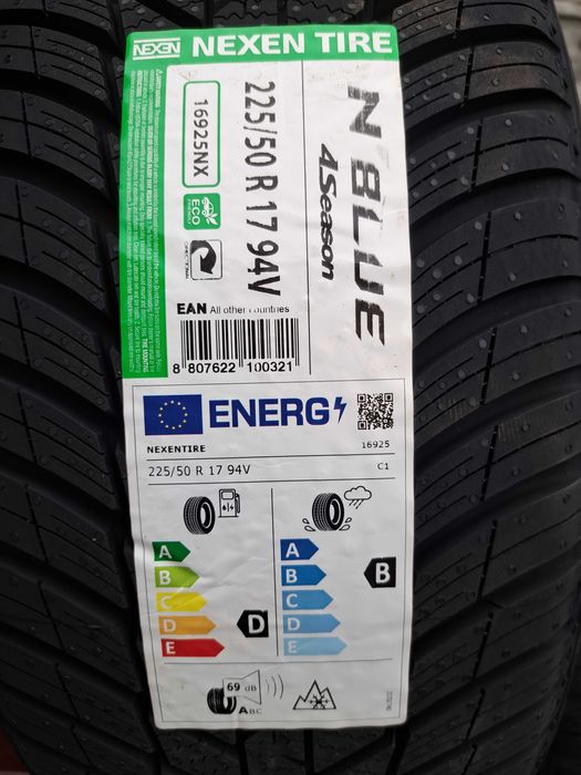 4 Opony wielosezonowe NOWE 225/50 R17 NEXEN Montaż Gratis!